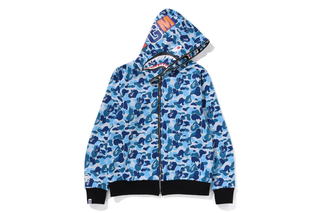 トップス BAPE ABC CAMO REVERSIBLE SHARK HOODIE Authentic ape bape abc camo reversible shark full zip hoodie
