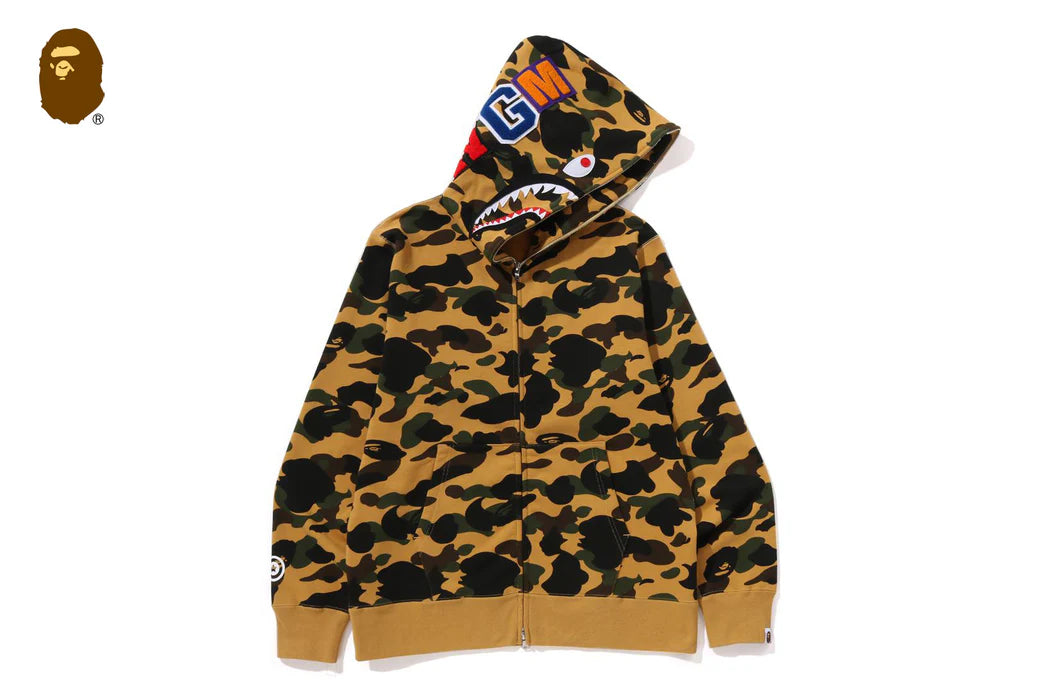 1ST CAMO SHARK FULL ZIP HOODIE – Palette Town