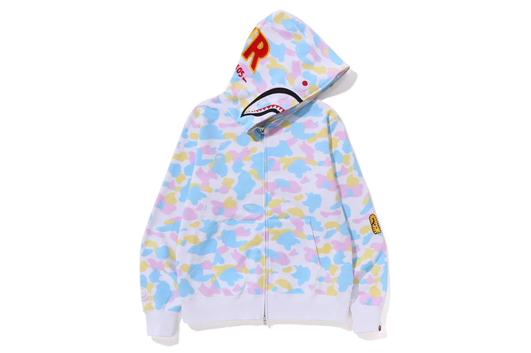 NEW MULTI CAMO 2ND SHARK FULL ZIP HOODIE – Palette Town