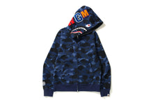 Load image into Gallery viewer, COLOR CAMO SHARK FULL ZIP HOODIE