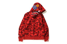 Load image into Gallery viewer, COLOR CAMO SHARK FULL ZIP HOODIE
