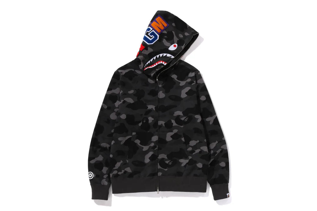 COLOR CAMO SHARK FULL ZIP HOODIE – Palette Town