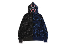 Load image into Gallery viewer, COLOR CAMO SEPARATE SHARK FZ HOODIE