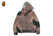 Load image into Gallery viewer, HAND DYE SHARK FULL ZIP HOODIE