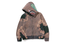 Load image into Gallery viewer, HAND DYE SHARK FULL ZIP HOODIE