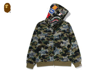 Load image into Gallery viewer, STA OVER PRINT 1ST CAMO MESH SHARK CROPPED FIT FULL ZIP HOODIE