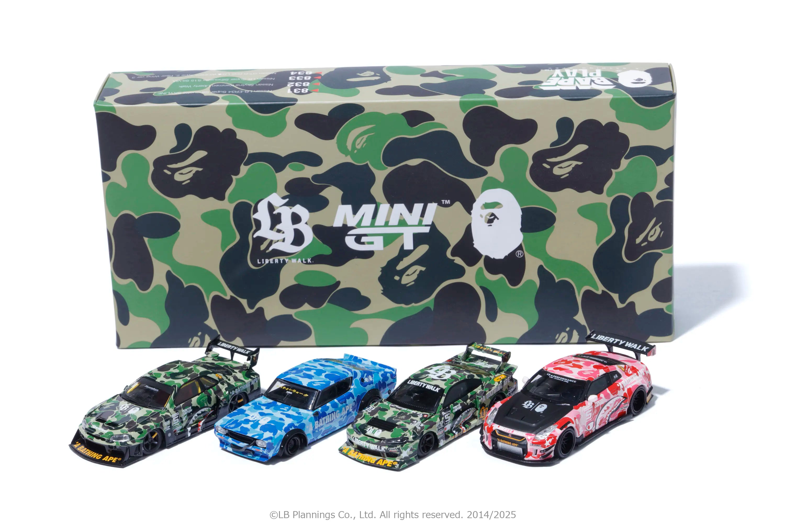 BAPE® X LBWK NISSAN 1/64 4PCS SET – Palette Town
