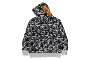 BAPE x DEF JAM CAMO SHARK RELAXED FIT FULL ZIP HOODIE