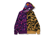 Load image into Gallery viewer, SPLIT CAMO SHARK FULL ZIP HOODIE