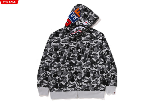 BAPE x DEF JAM CAMO SHARK RELAXED FIT FULL ZIP HOODIE